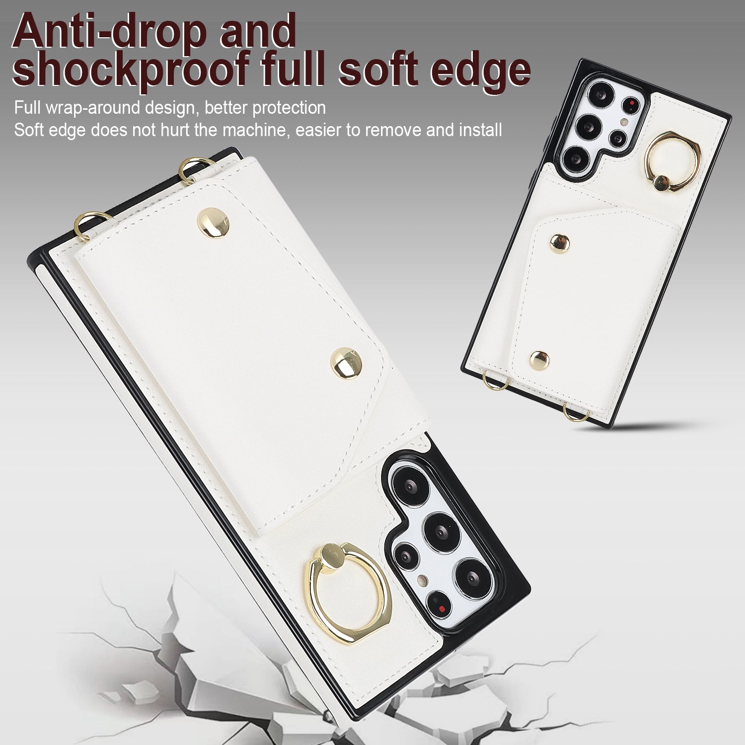 Zipper Wallet Phone Case for Samsung Galaxy S22 Ultra 5G PU Leather Coated TPU Cover with Ring Kickstand Zipper Wallet Phone Case for Samsung Galaxy S22 Ultra 5G PU Leather Coated TPU Cover with Ring Kickstand